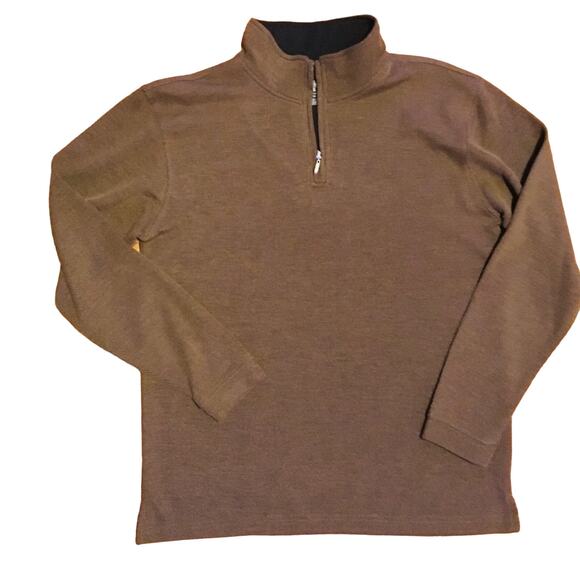Men’s Ribbed Quarter Zip Pullover - Picture 1 of 5